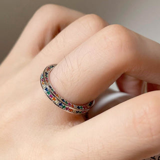 Niche Rainbow Zircon Opening Ring