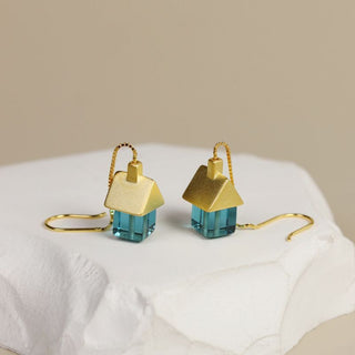 Original Design Personalized Retro Small House Earrings