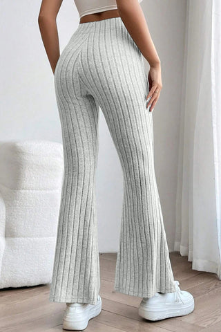 Lined High Waist Flare Pants