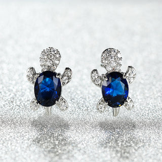 Creative Marine Animal Turtle Zircon Earrings