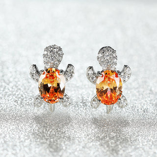 Creative Marine Animal Turtle Zircon Earrings