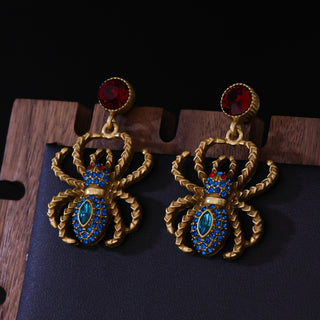 Ruby Spider Light Luxury Distressed Artistic Earrings