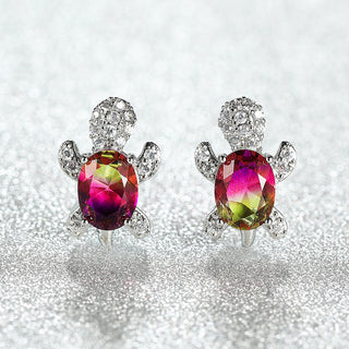 Creative Marine Animal Turtle Zircon Earrings