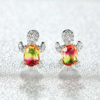 Creative Marine Animal Turtle Zircon Earrings