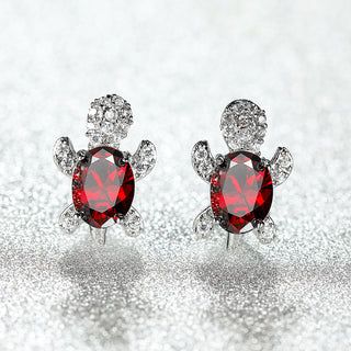 Creative Marine Animal Turtle Zircon Earrings