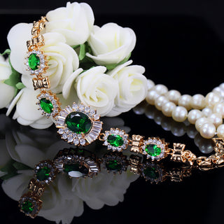 Copper Plating Inlaid Zircon Bracelet