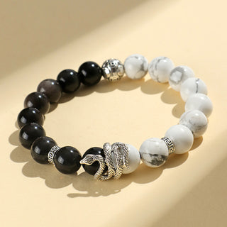 Obsidian White Turquoise Lucky Bracelet