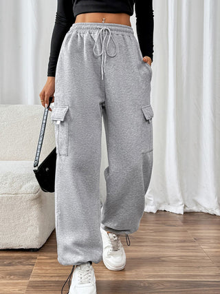 Perfee Drawstring Elastic Waist Joggers