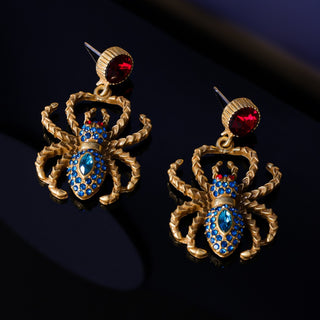 Ruby Spider Light Luxury Distressed Artistic Earrings