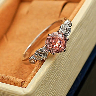 Rose Cut 925 Silver Round Rhinestone Ring
