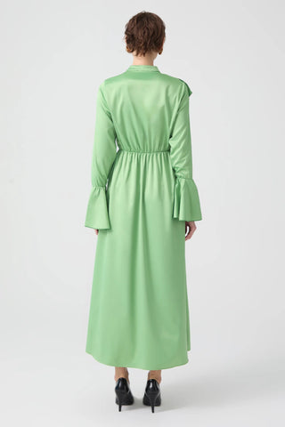 Button Detailed Flounce Dress