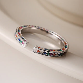Niche Rainbow Zircon Opening Ring
