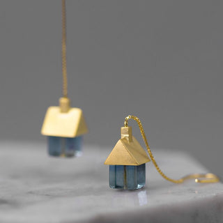 Original Design Personalized Retro Small House Earrings