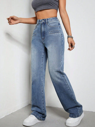 High Rise Wide Leg Jeans