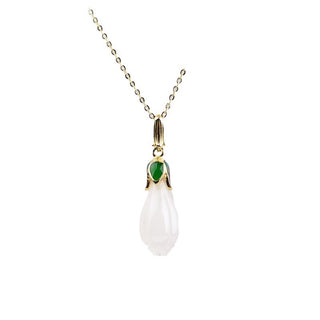 Sterling Silver Magnolia Necklace For Women