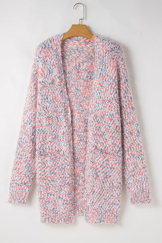 Multicolor Confetti Open Front Knit Cardigan