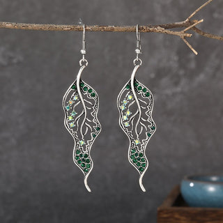 Leaf-Shaped Vintage Earrings