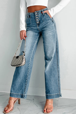 Straight Jeans with Pockets