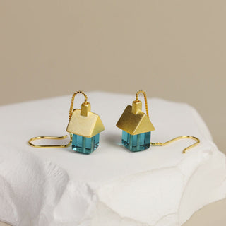 Original Design Personalized Retro Small House Earrings