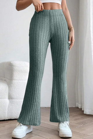 Lined High Waist Flare Pants