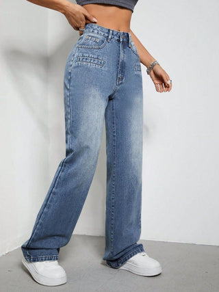 High Rise Wide Leg Jeans