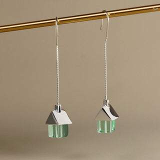 Original Design Personalized Retro Small House Earrings