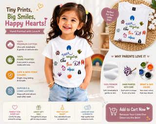 Match Animal Footprints | 100% Cotton | Kids Educational T-Shirt
