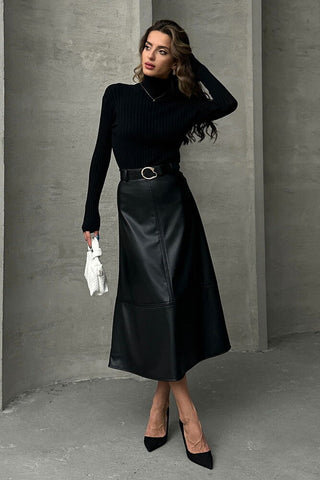 Belted Skirt- Black