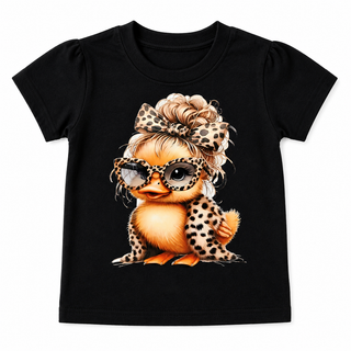 Toddler Girls Cute Duck 100% Premium Heavy Cotton Graphic T-Shirt