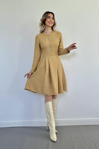 Short Classic Dress - Mink