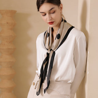 Sweet Lattice Satin Silk Scarves