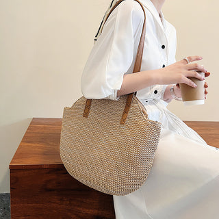 Straw Boat Style Bag