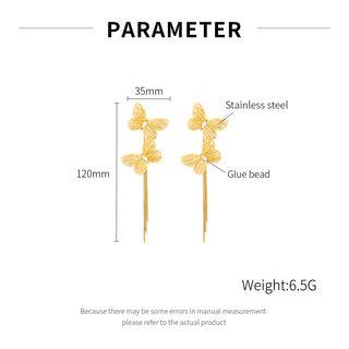 Retro Butterfly Drop Earrings