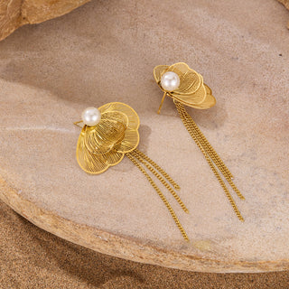 Retro French Style Butterfly Drop Earrings
