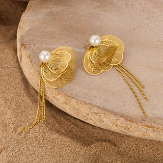 Retro French Style Butterfly Drop Earrings