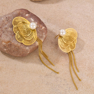 Retro French Style Butterfly Drop Earrings