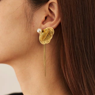 Retro French Style Butterfly Drop Earrings