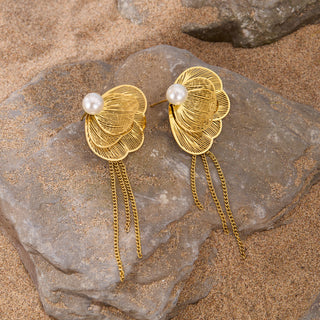 Retro French Style Butterfly Drop Earrings