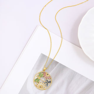 Dragonfly Butterfly Pendant Necklace
