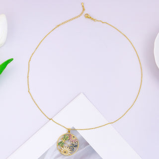 Dragonfly Butterfly Pendant Necklace