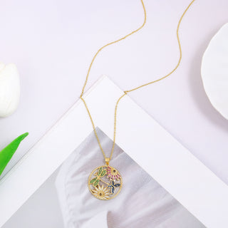Dragonfly Butterfly Pendant Necklace