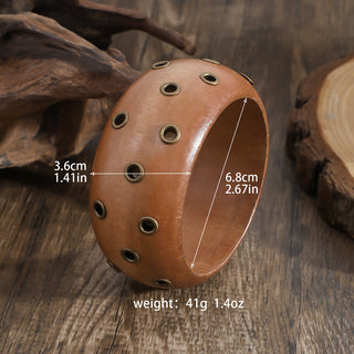 Handmade Wood Hole Bracelet
