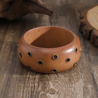 Handmade Wood Hole Bracelet