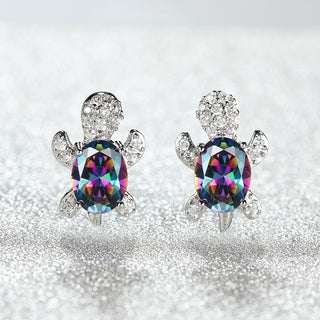 Creative Marine Animal Turtle Zircon Earrings