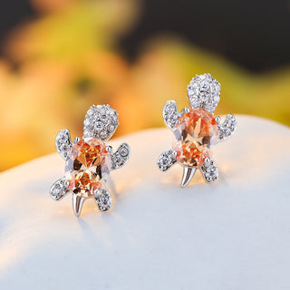 Creative Marine Animal Turtle Zircon Earrings