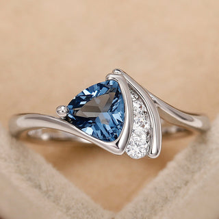 Fusion - Copper Inlaid Zircon Silver Ring