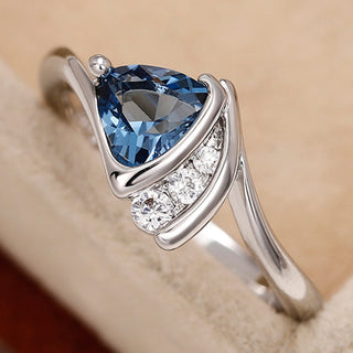 Fusion - Copper Inlaid Zircon Silver Ring