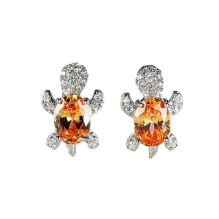 Creative Marine Animal Turtle Zircon Earrings