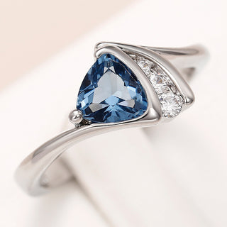 Fusion - Copper Inlaid Zircon Silver Ring