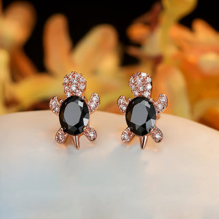 Creative Marine Animal Turtle Zircon Earrings